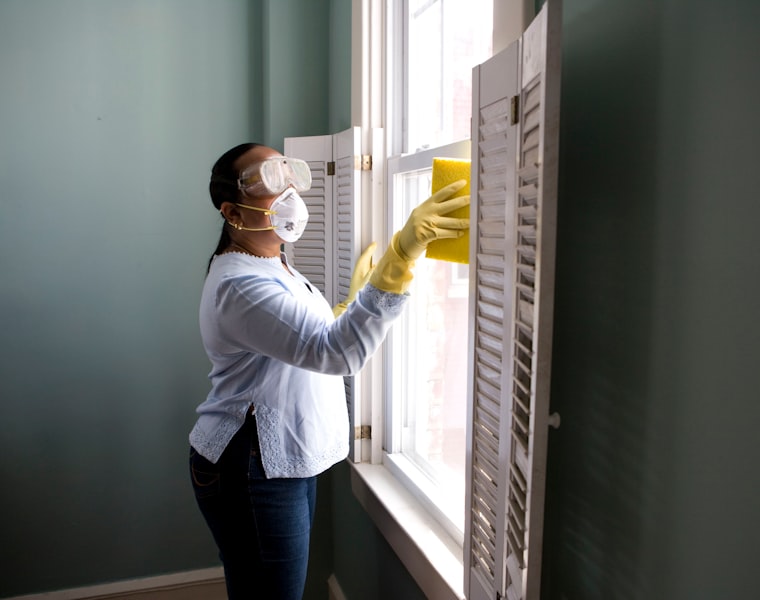 Technician performing a home maintenance repair